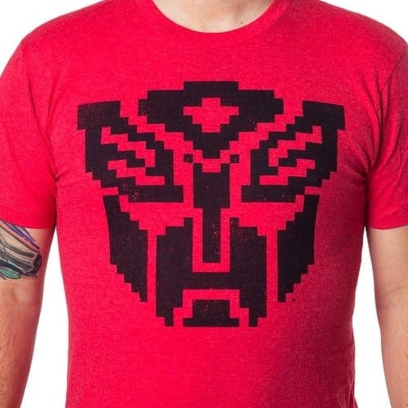 OFFICIALLY LICENSED Pixel Autobot Logo Shirt - Picture 1 of 1